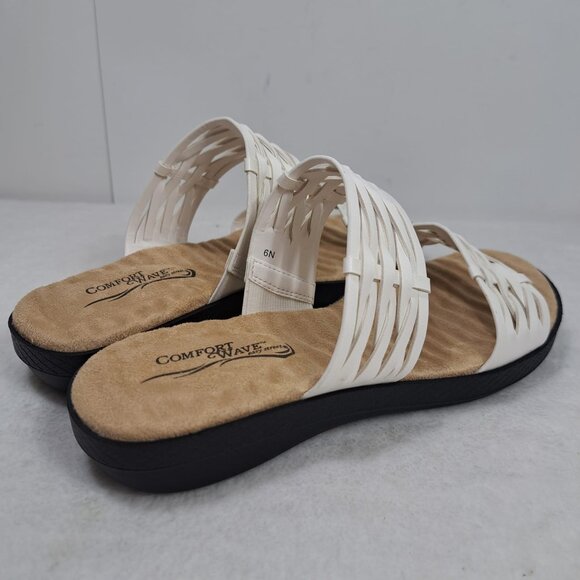 Easy Street Comfort Wave Women's Agata Two Strap Slide Sandals White Size 6‎ N - Picture 6 of 11